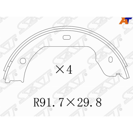 Колодки ручного тормоза BMW X5 00-18/5 98-09/VW TOUAREG 02-10/TRANSPORTER V 03-15 SAT