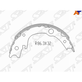 Колодки ручного тормоза TOYOTA WISH/CALDINA/IST/COROLLA ZZE123/LIFAN SOLANO 08-13 L=R (комплект4шт) SAT