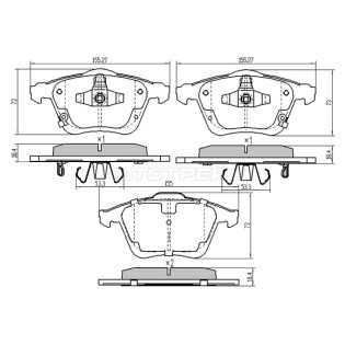 Колодки тормозные перед MAZDA 6/ATENZA GG#/GH# SAT