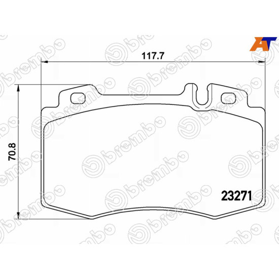 Колодки тормозные перед MERCEDES ML163 98-03/W211 BREMBO