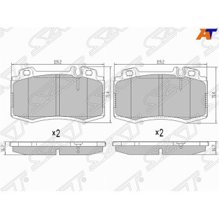 Колодки тормозные перед MERCEDES ML163 98-03/W211 SAT