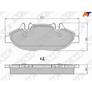 Колодки тормозные перед MERCEDES VIANO 03-/VITO 03- SAT