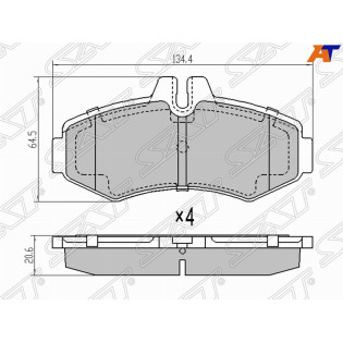 Колодки тормозные перед MERCEDES VITO 96-03 SAT