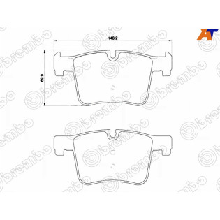 Колодки тормозные передн BMW 1 F20/F21 11- 2 F22 13- 3 F30/31/34/80 11- 4 F32/33/36/82/83 13- X3 F BREMBO