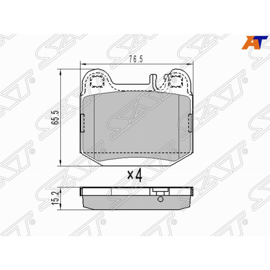 Колодки тормозные зад MERCEDES ML163 98-03 SAT