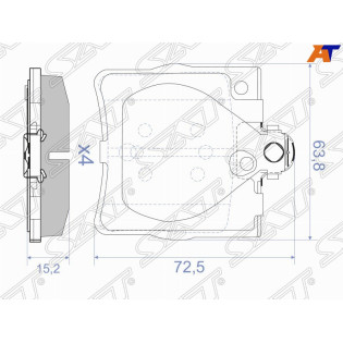 Колодки тормозные зад MERCEDES W203/CL203/C209 SAT