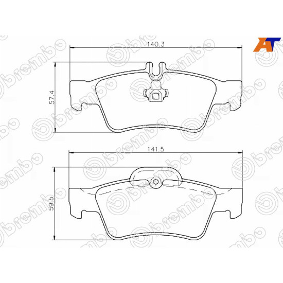 Колодки тормозные задн MERCEDES W211/W212/C219/C218 BREMBO