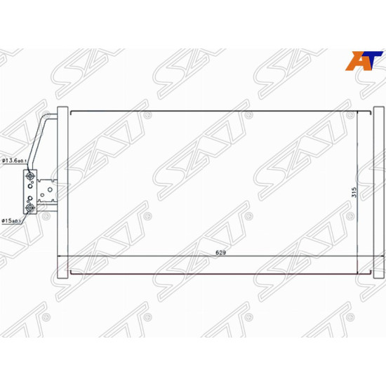 Радиатор кондиционера BMW 5-Series 95-04 / 7-Series 94-01 SAT