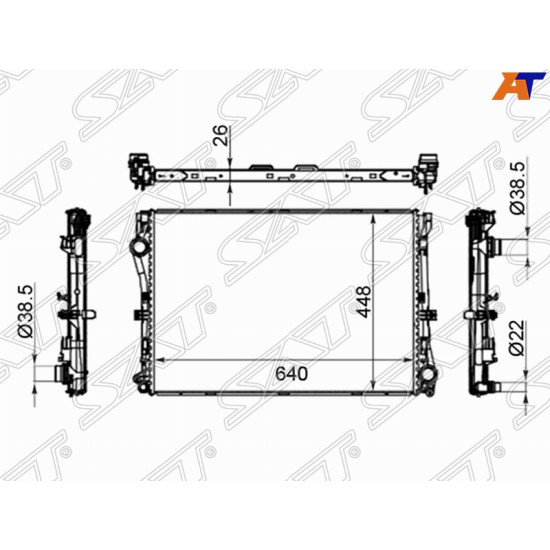 Радиатор Mercedes-Benz C-Class 18-21 SAT