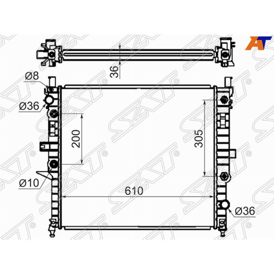 Радиатор Mercedes-Benz M-Class 97-05 SAT