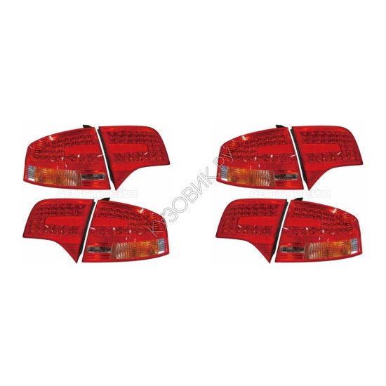 Фонари Ауди А4 Audi A4 B7 (2005-2007) комплект 2 штуки левый и правый DEPO высокое качество