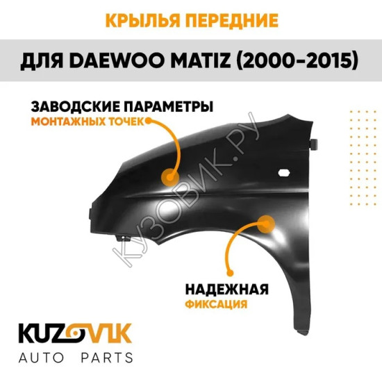 Крылья передние Daewoo Matiz (2000-2015) KUZOVIK