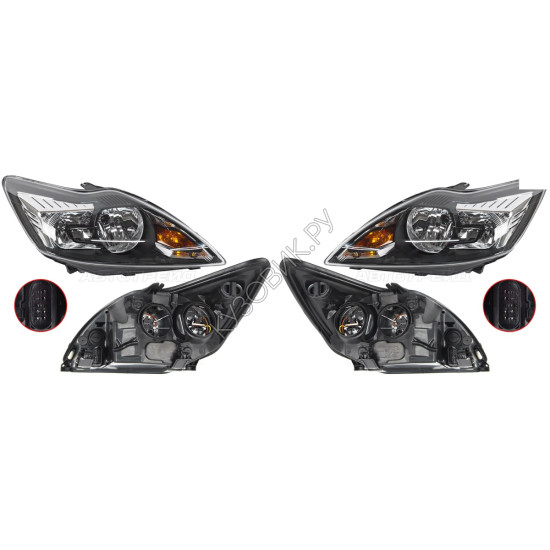 Фары Форд Фокус Ford Focus 2 (2008-2011) комплект 2 штуки левая и правая DEPO высокое качество