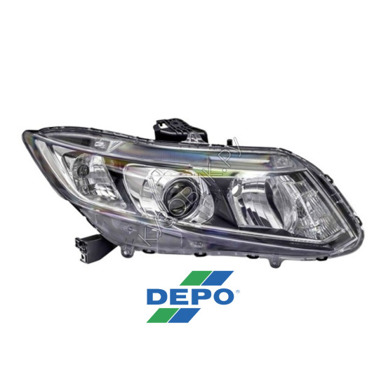 Фара правая Honda Civic 4D (2012-) DEPO