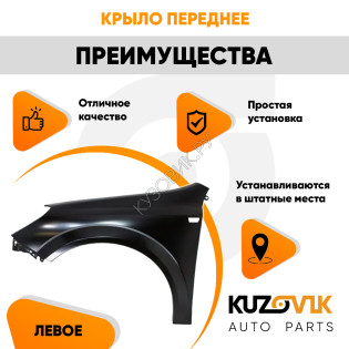 Крыло переднее левое Opel Astra H (2004-2014) KUZOVIK