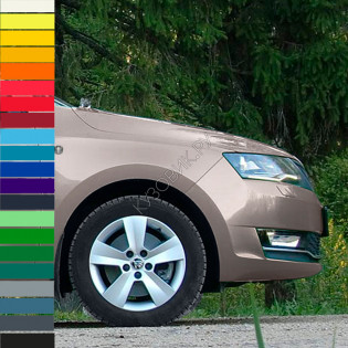 Крыло переднее правое в цвет кузова Skoda Rapid 1 (2012-2020) с отверстием под повторитель