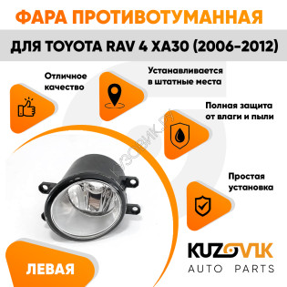 Фара противотуманная левая Toyota Rav 4 XA30 (2006-2012) KUZOVIK